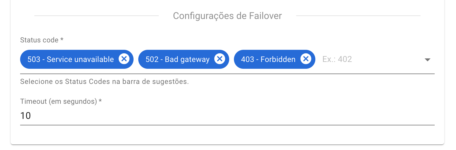 Configurações de Failover