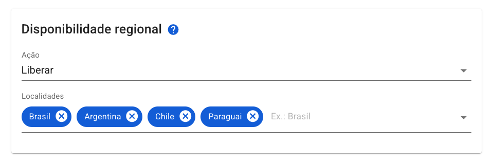 Componente de Disponibilidade regional