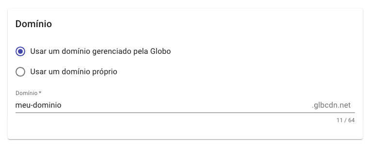 Domínio gerenciado pela Globo